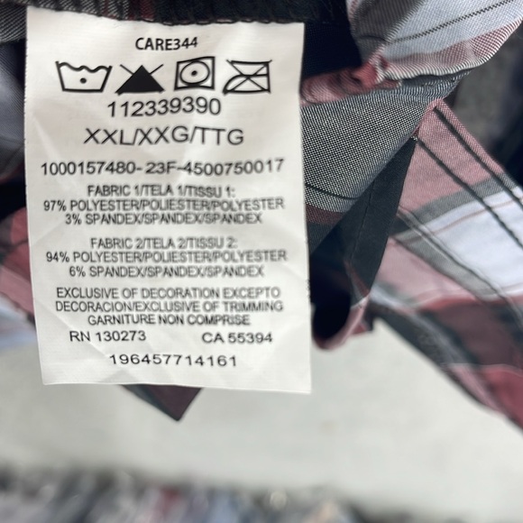 Wrangler maroon plaid All Terrain Gear ATG button up long sleeve shirt men's XXL - Picture 11 of 15